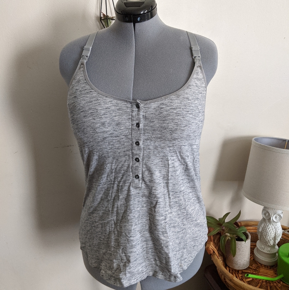 Heather grey nursing tank